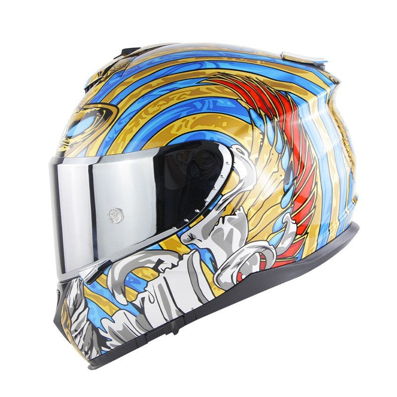 Motorcycle Full Face Helmet Motorcycle Riding Double Lens Full Cover Helmet - Energize Trek