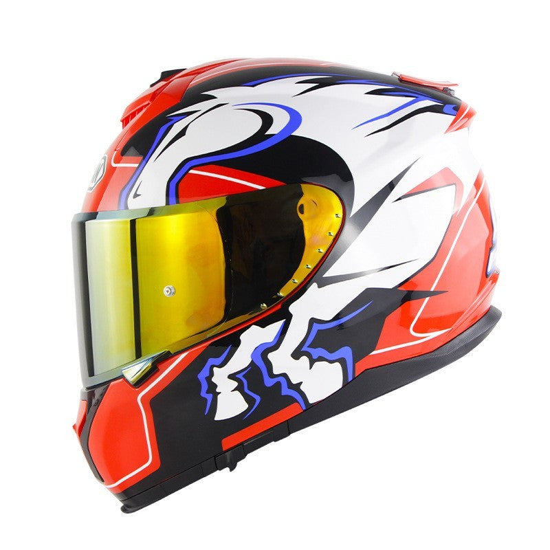 Motorcycle Full Face Helmet Motorcycle Riding Double Lens Full Cover Helmet - Energize Trek