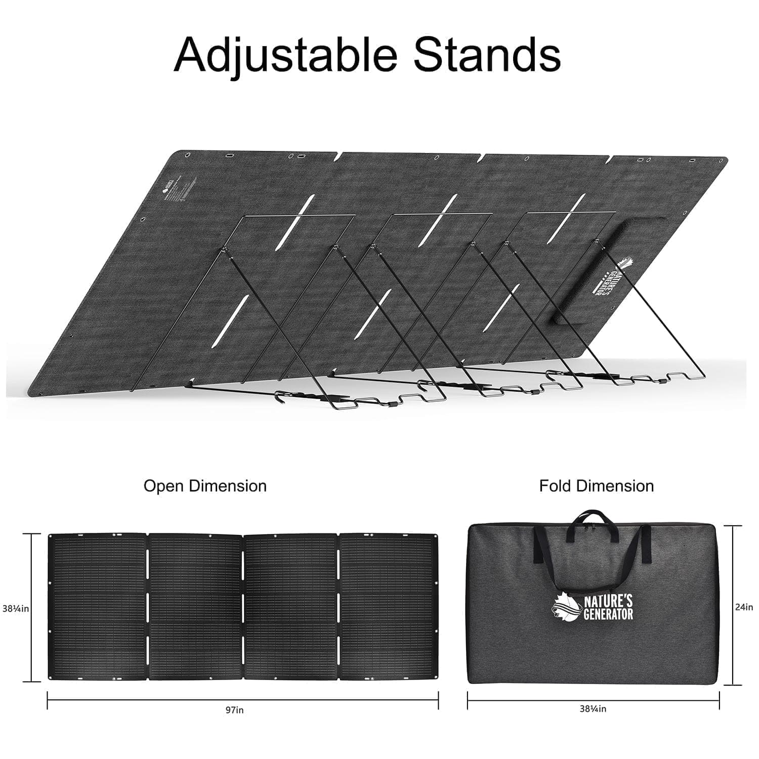 Nature's Generator 400W Folding Solar Panel - Energize Trek