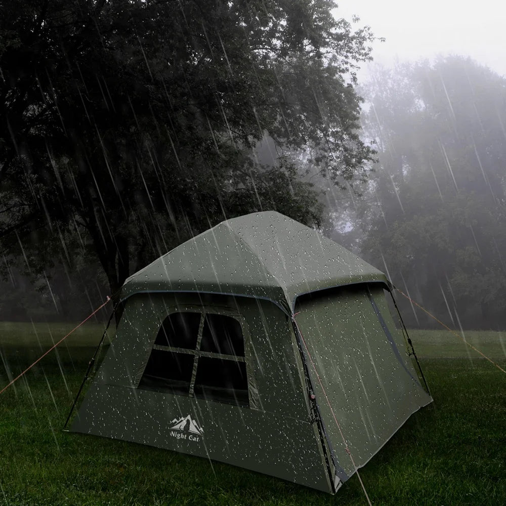 Night Cat Dark Room 4 Person Pop Up Tent Waterproof - Energize Trek