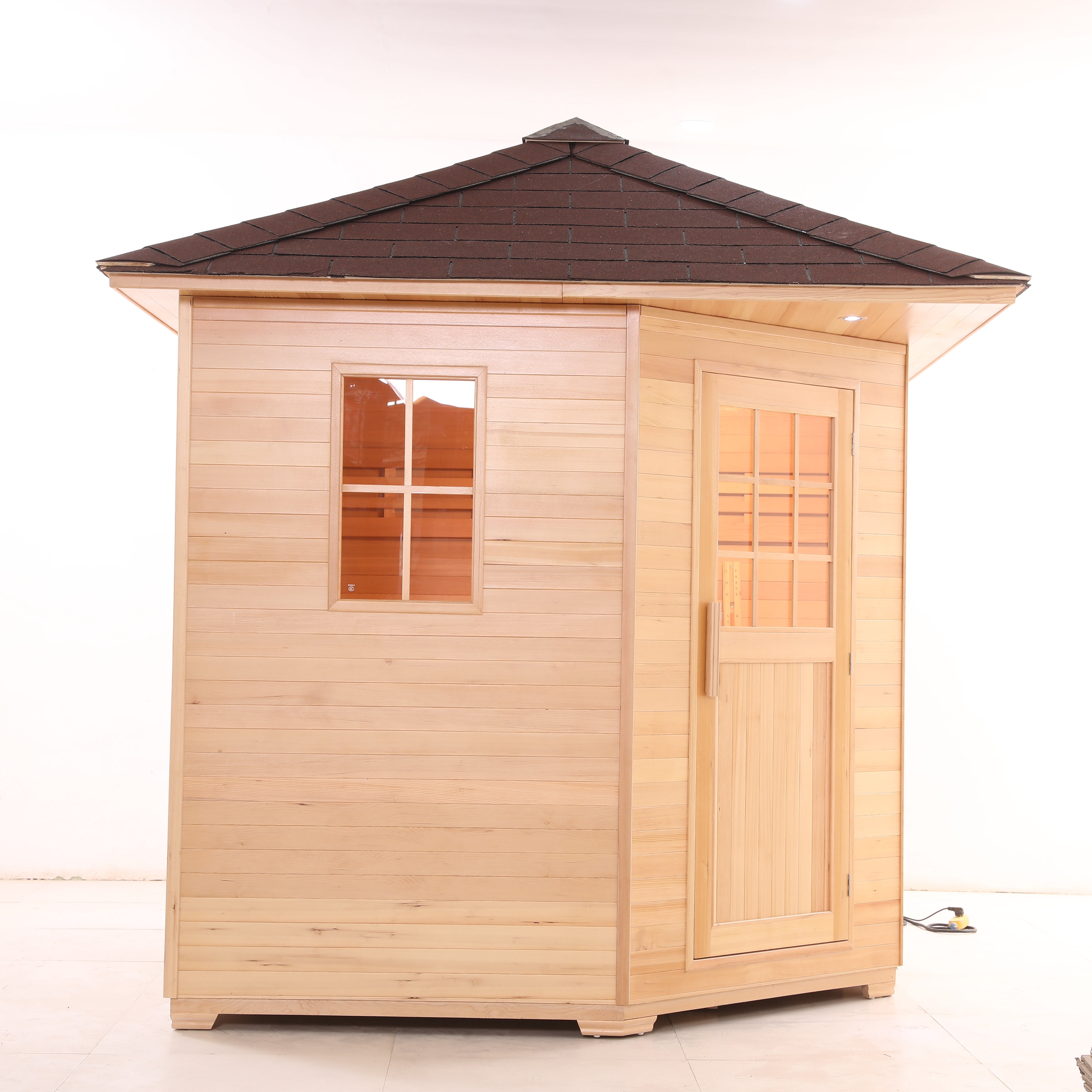 SAUNA EVOLUTION® Outdoor Wood Steam Sauna(5-6 Person)Cabin 04 - Energize Trek