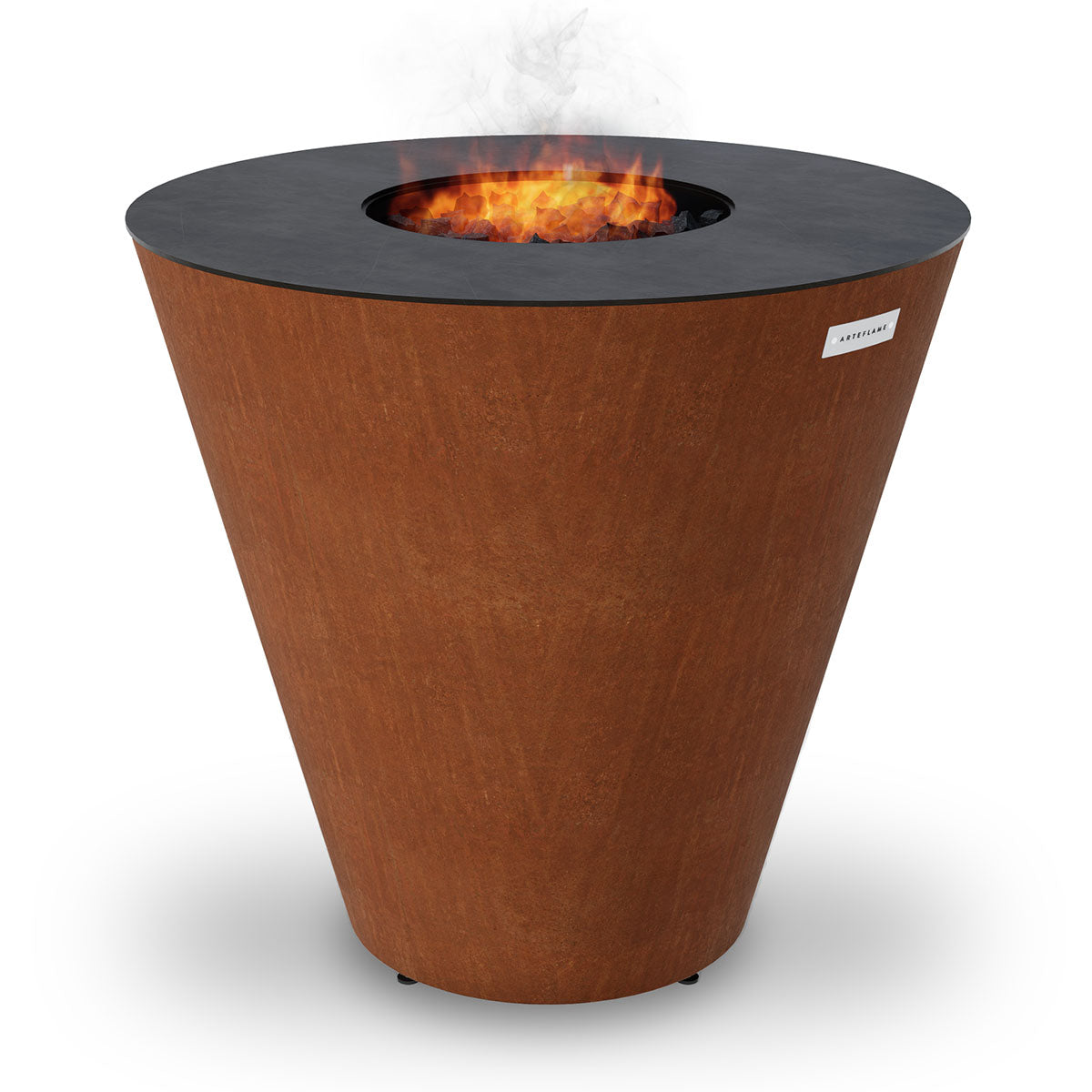 Arteflame One Series 40″ — XXL Flat-Top Charcoal Grill & Fire Bowl (Single-Piece CORTEN Body) - Energize Trek