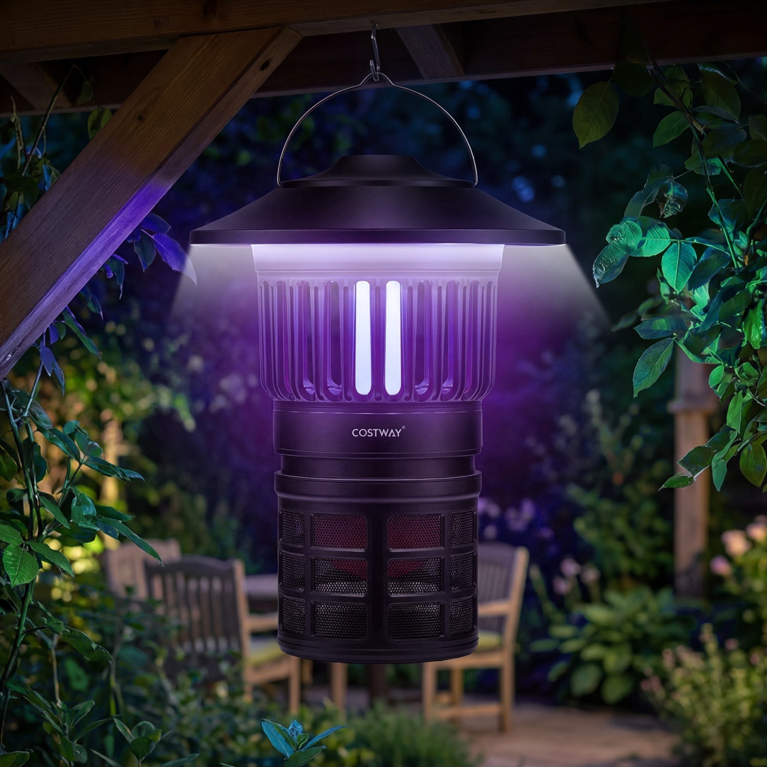 Outdoor Fly Trap with Light Rechargeable Electric Bug Catcher and Killer - Energize Trek