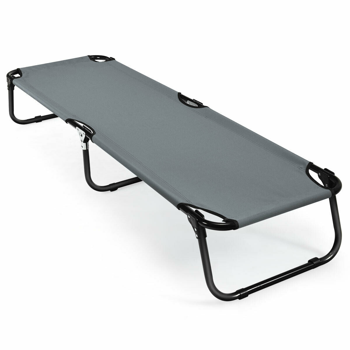 Outdoor Folding Camping Bed for Sleeping Hiking Travel-Black - Energize Trek