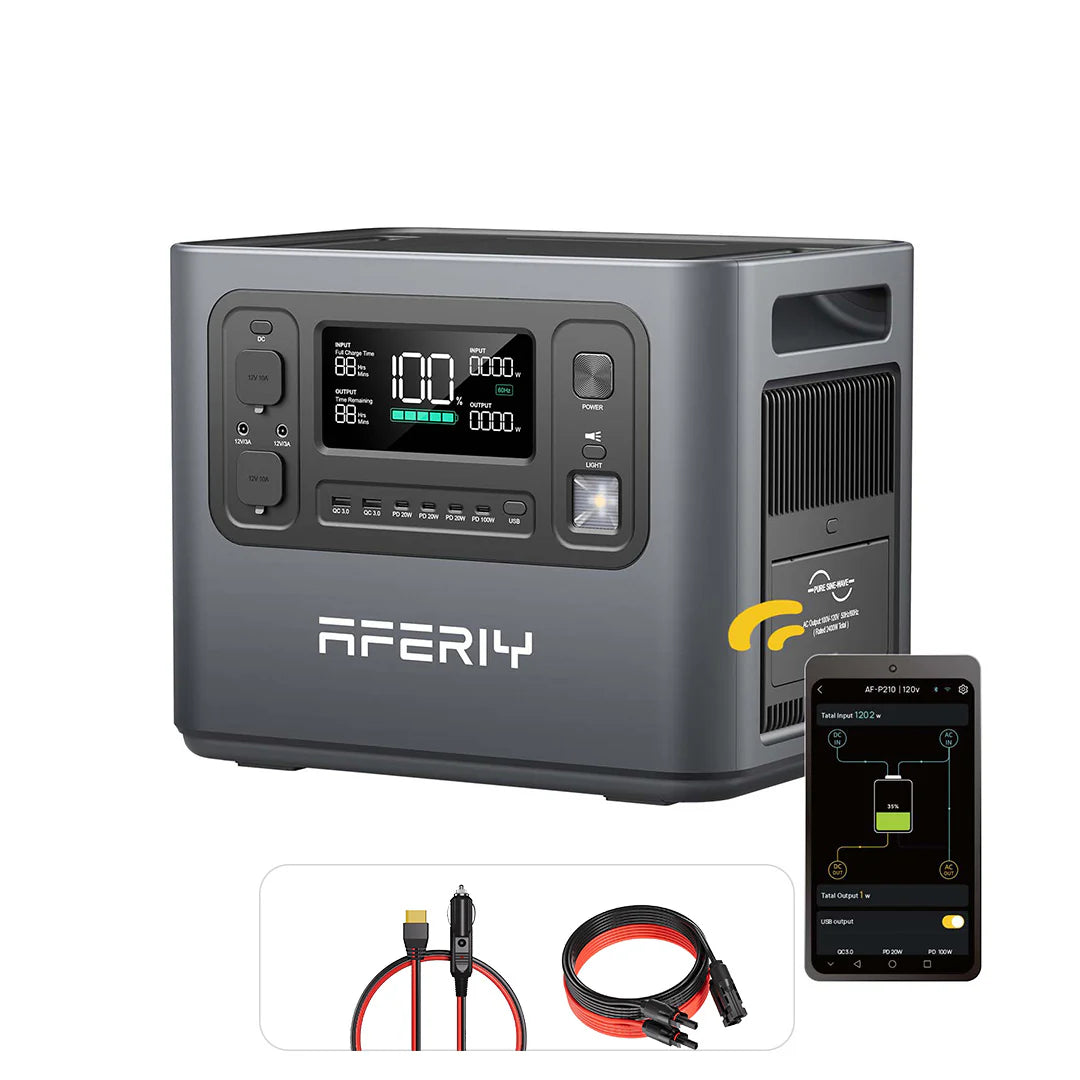 AFERIY P210 Portable Power Station 2400W 2048Wh - Energize Trek