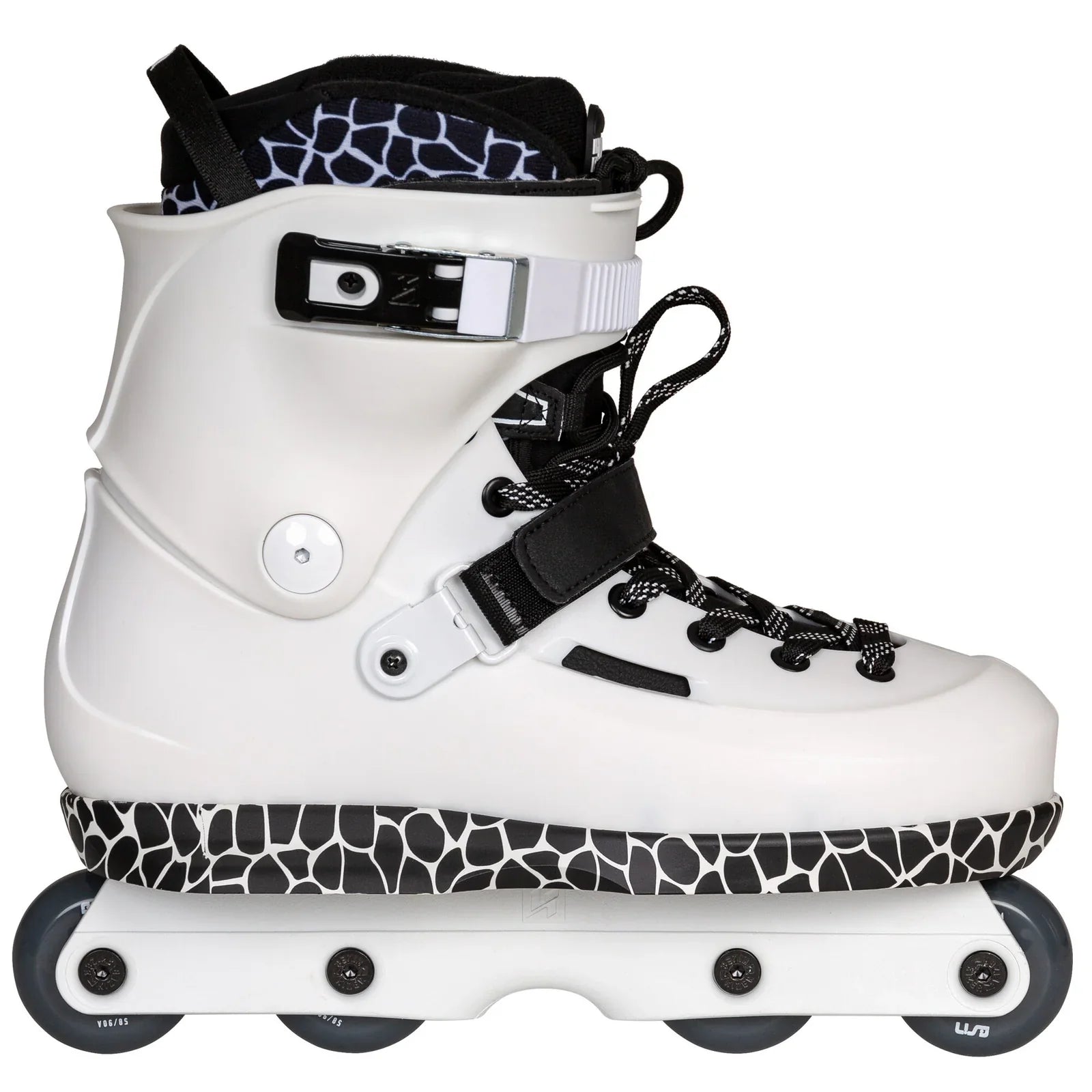 USD Sway Farmer Pro Aggressive Inline Skates Complete - White/Black - Energize Trek