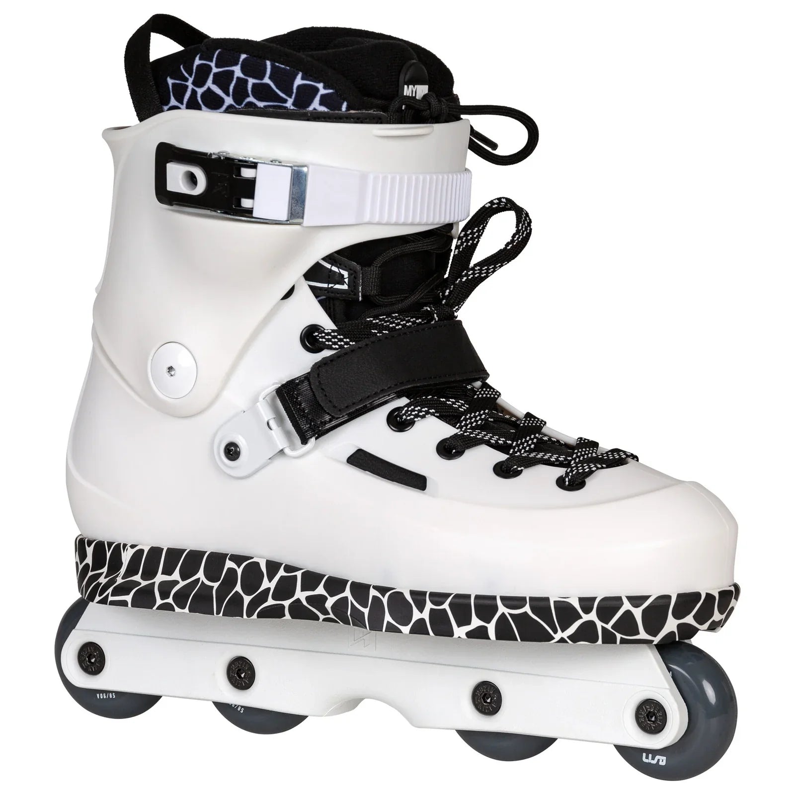 USD Sway Farmer Pro Aggressive Inline Skates Complete - White/Black - Energize Trek