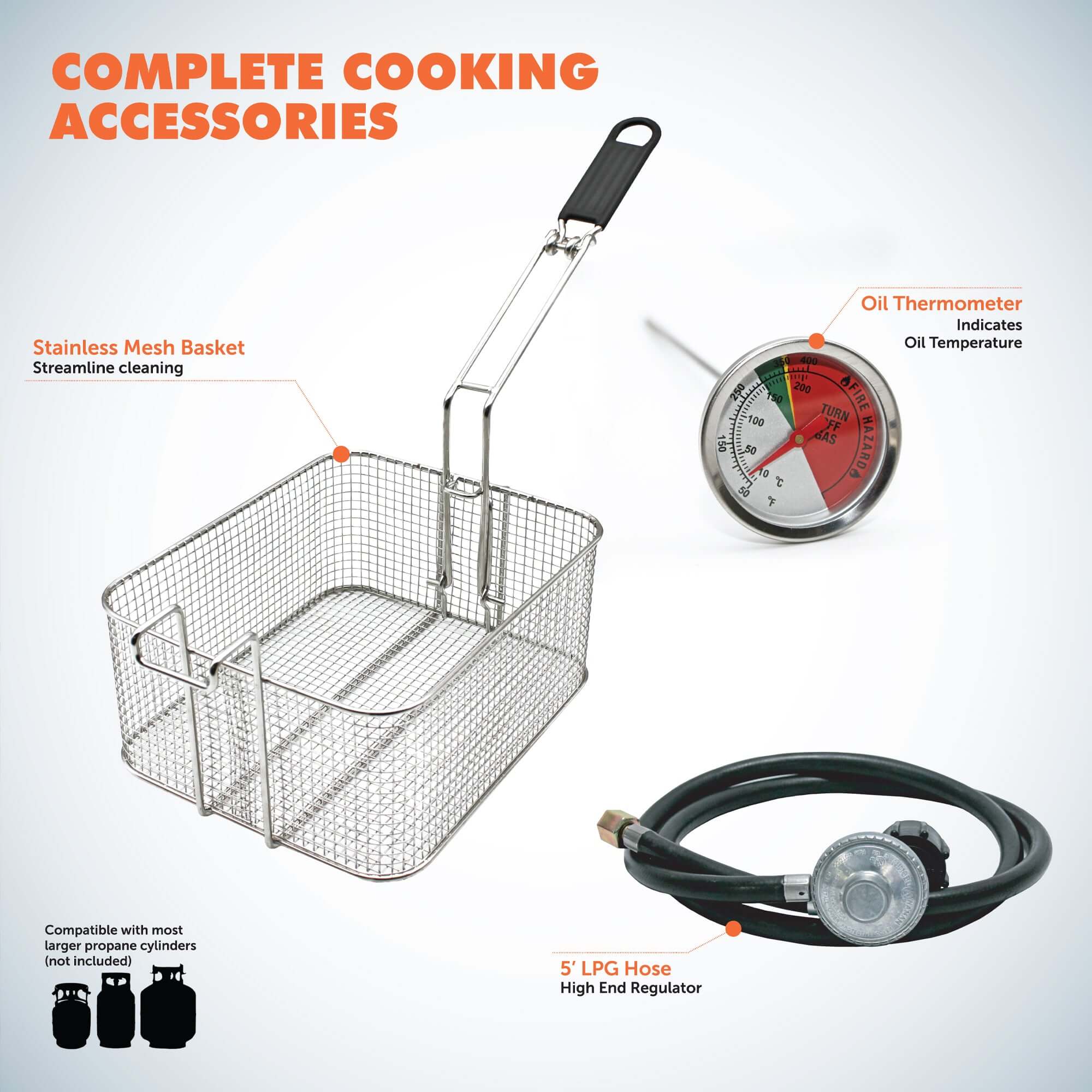 Flame King Proleo Portable Propane Deep Fryer - Energize Trek