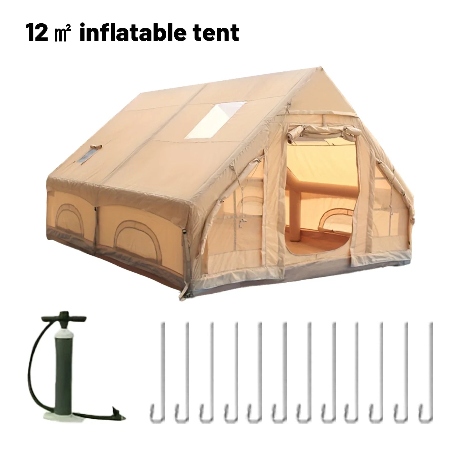 Pakicetus Inflatable Family Camping Tent With Stove Plug - Energize Trek