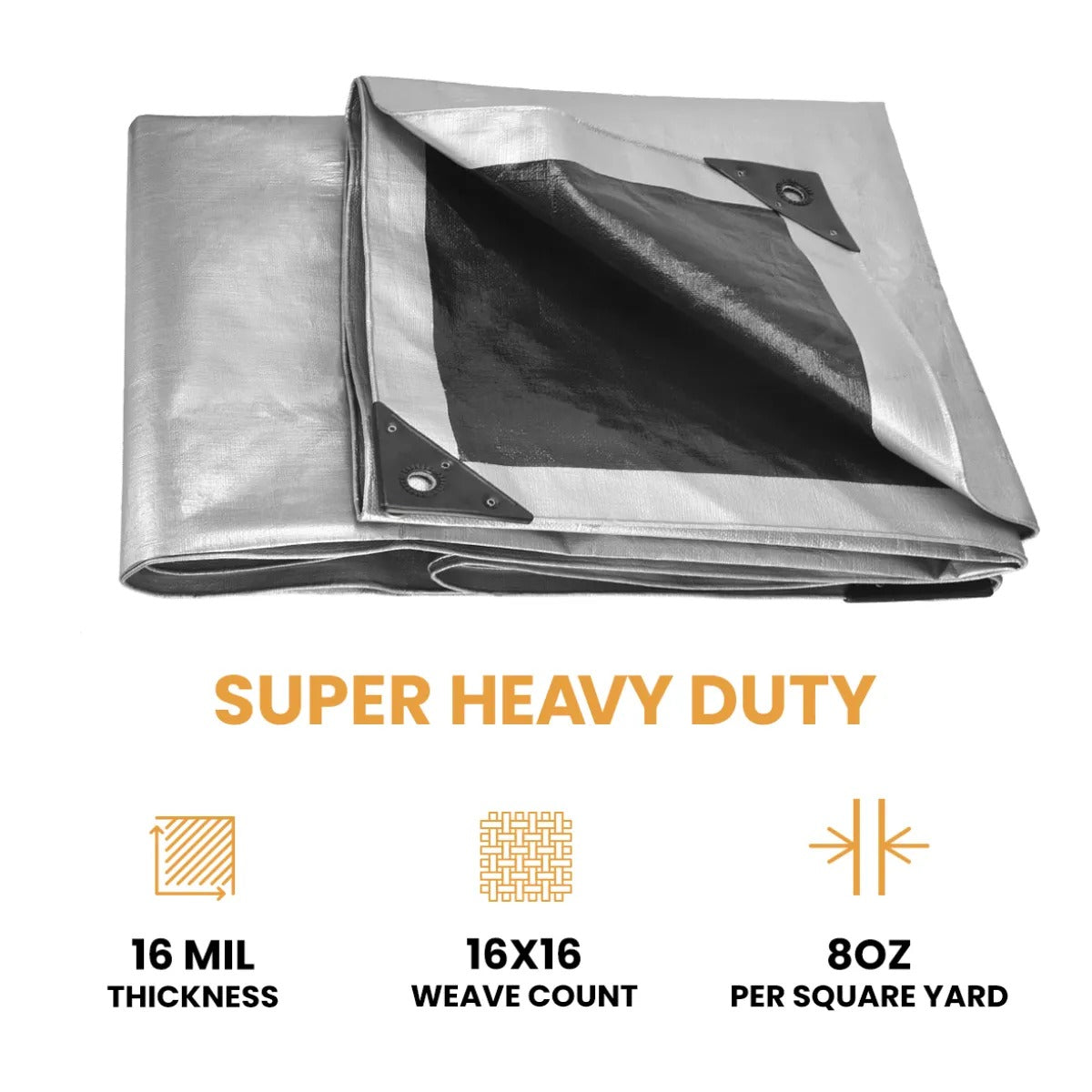 30’ x 30’ Super Heavy Duty Poly Tarp - Energize Trek