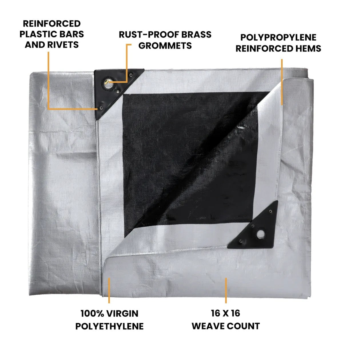 30’ x 30’ Super Heavy Duty Poly Tarp - Energize Trek