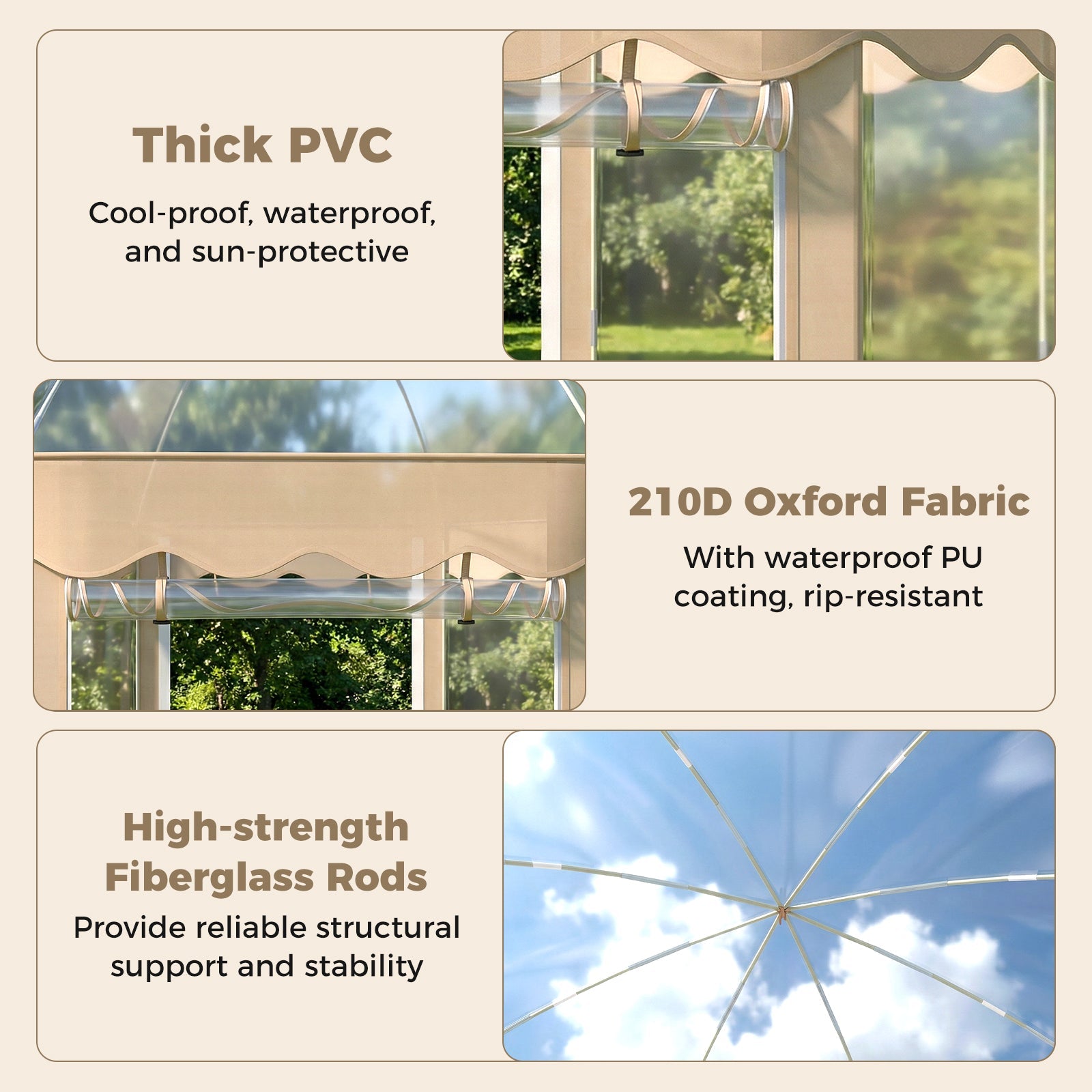 Pop Up Bubble Tent 10x10 FT for 8-10 People Weatherproof Pod with 540° Panoramic Clear PVC - Energize Trek