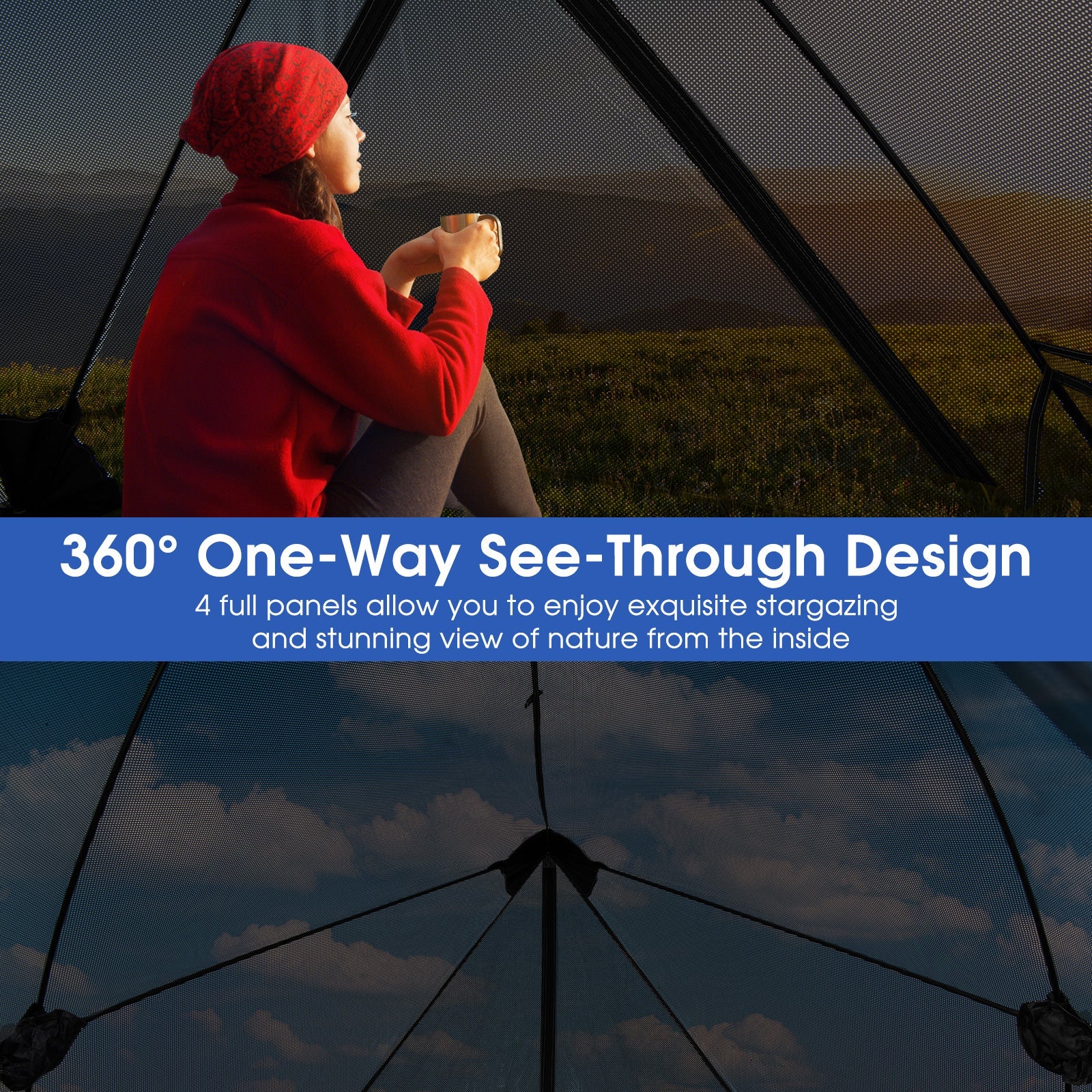 Pop-up Camping Tent for 2-3 People with Carry Bag and Rainfly for Backpacking Hiking Trip-Gray - Energize Trek