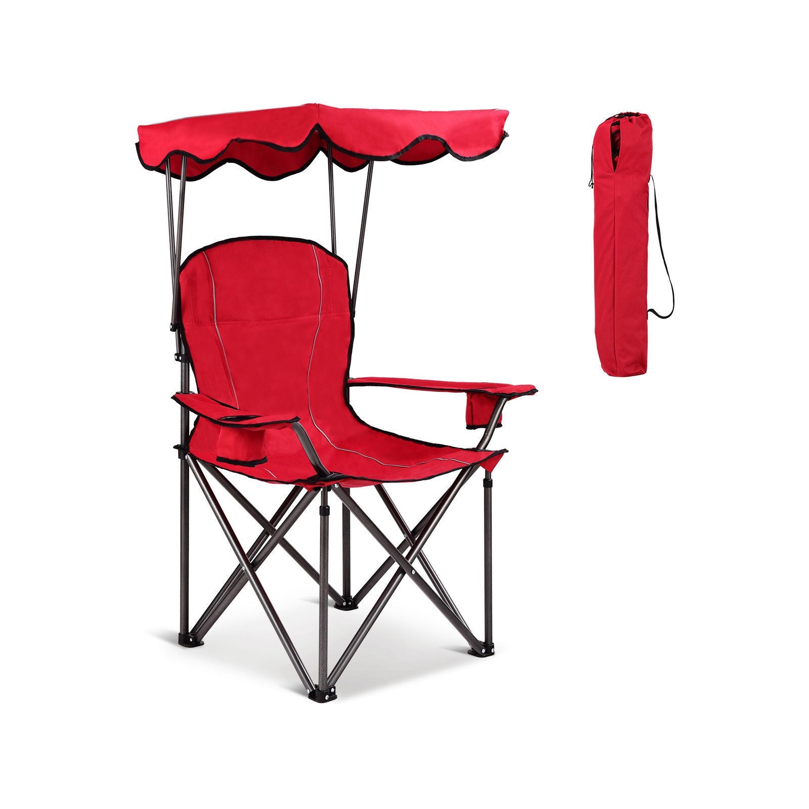 Portable Folding Beach Canopy Chair with Cup Holders - Energize Trek