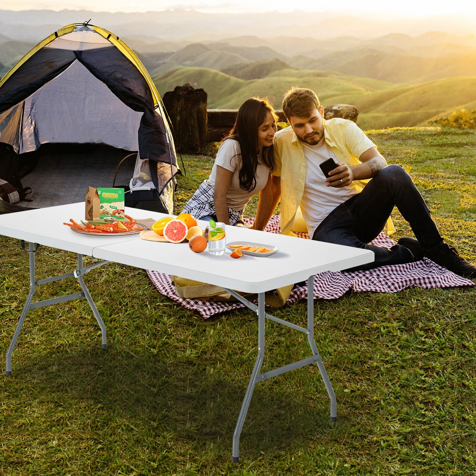 Portable Folding Camping Table with Carrying Handle - Energize Trek