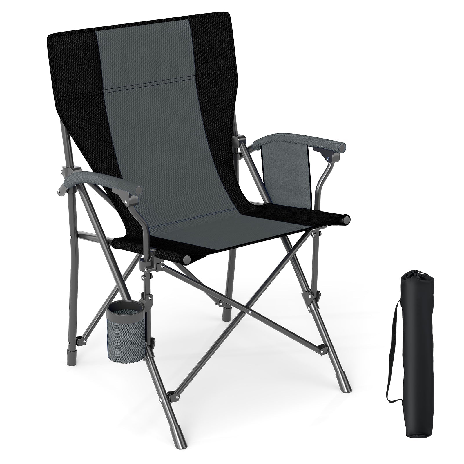 Portable Folding Oxford Cloth Camping Chair with Cup Holder and Side Pocket - Energize Trek