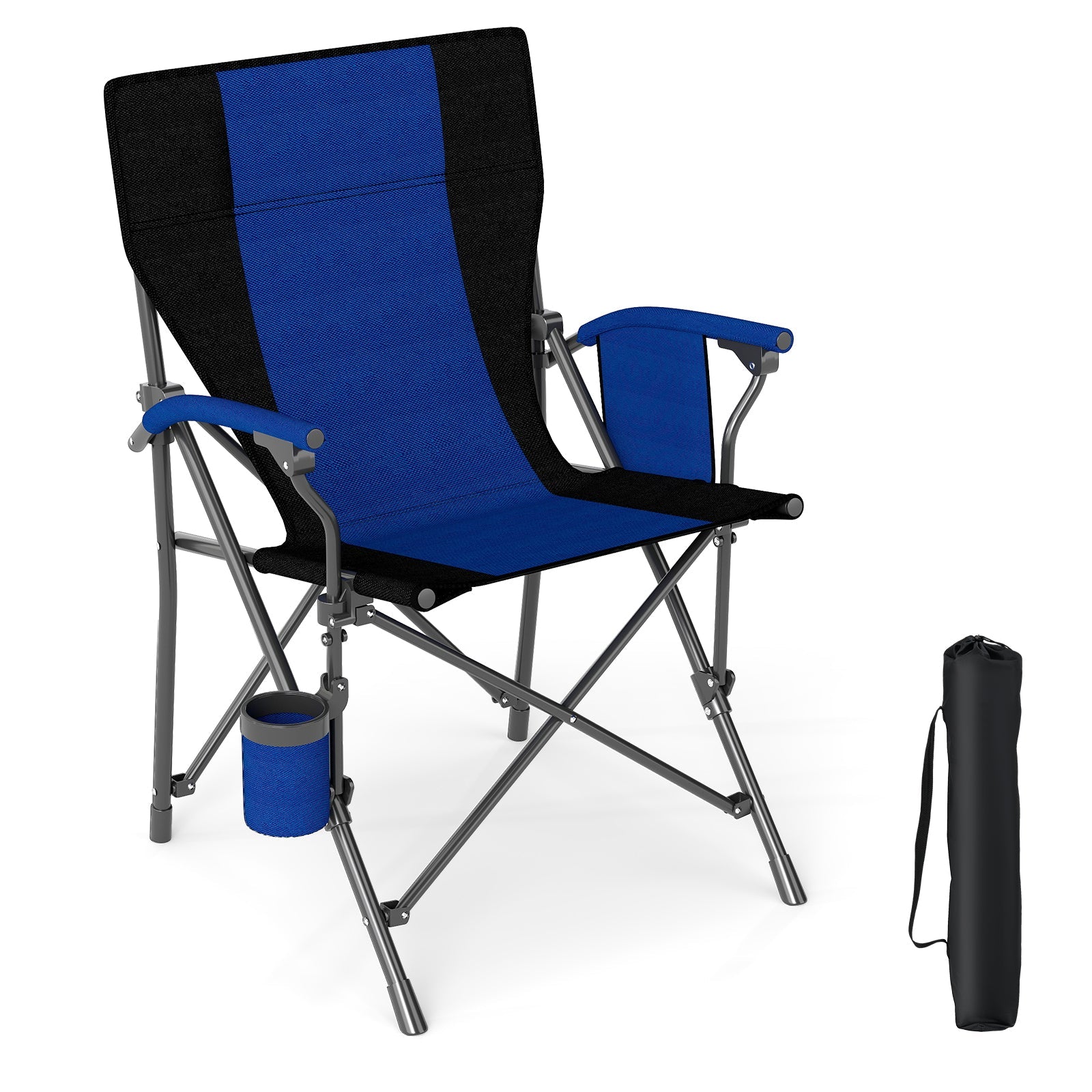 Portable Folding Oxford Cloth Camping Chair with Cup Holder and Side Pocket - Energize Trek