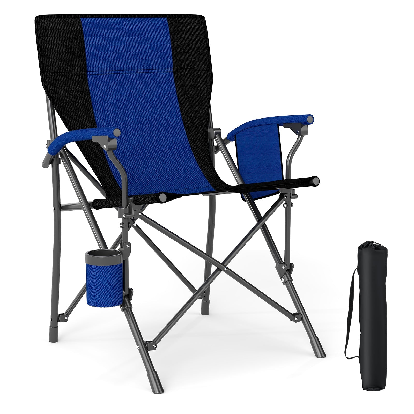 Portable Folding Oxford Cloth Camping Chair with Cup Holder and Side Pocket - Energize Trek