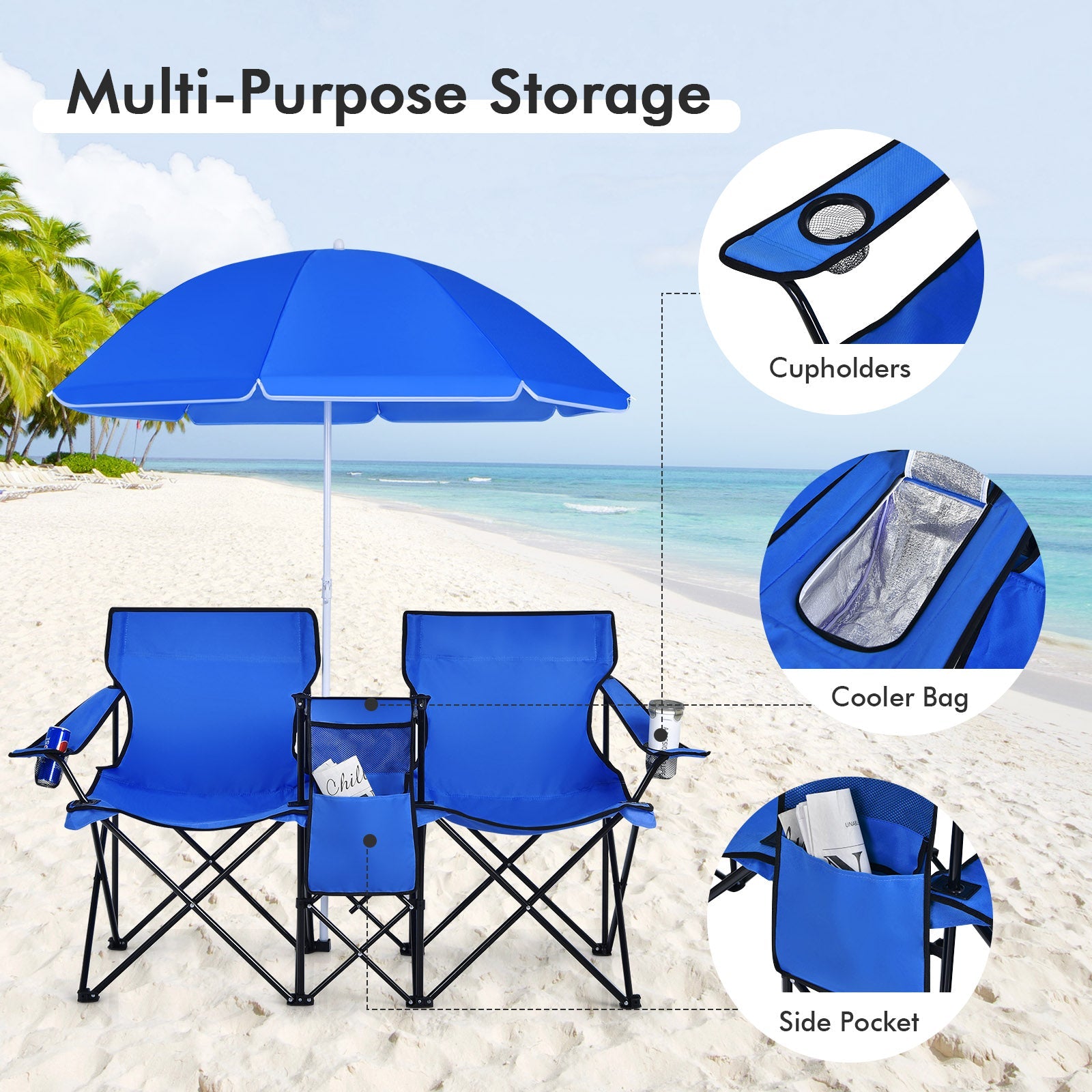 Portable Folding Picnic Double Chair - Energize Trek