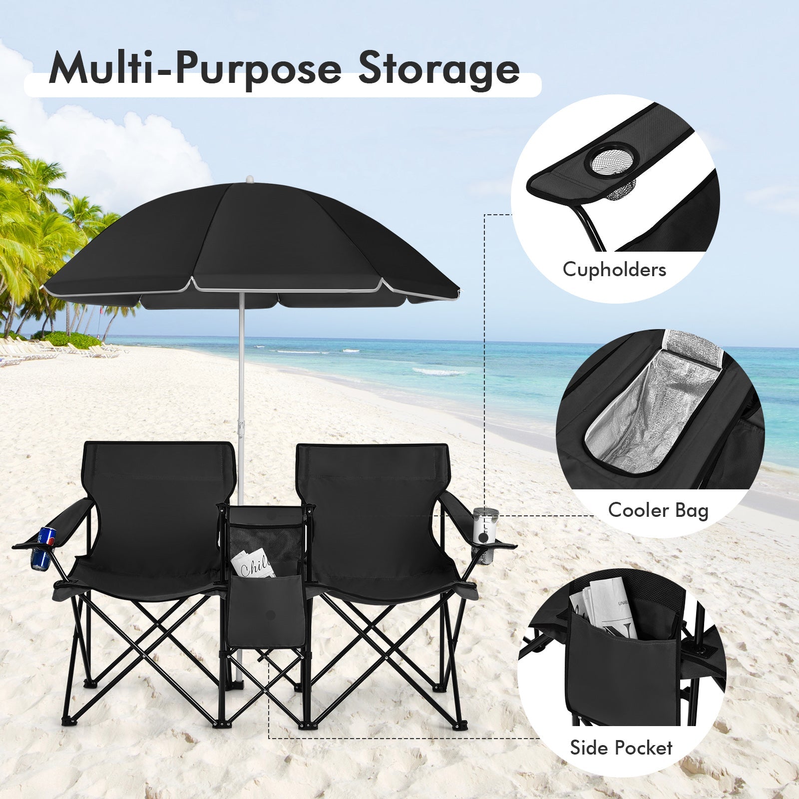 Portable Folding Picnic Double Chair - Energize Trek