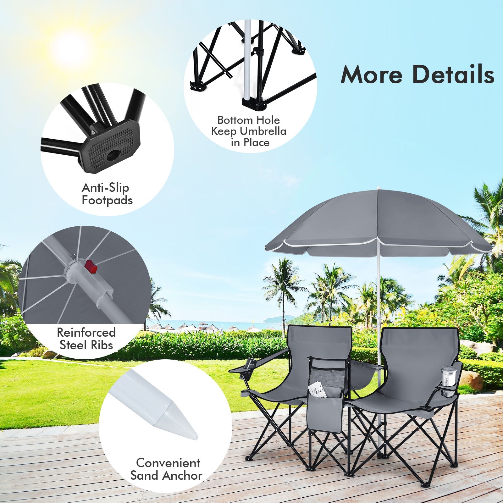 Portable Folding Picnic Double Chair - Energize Trek