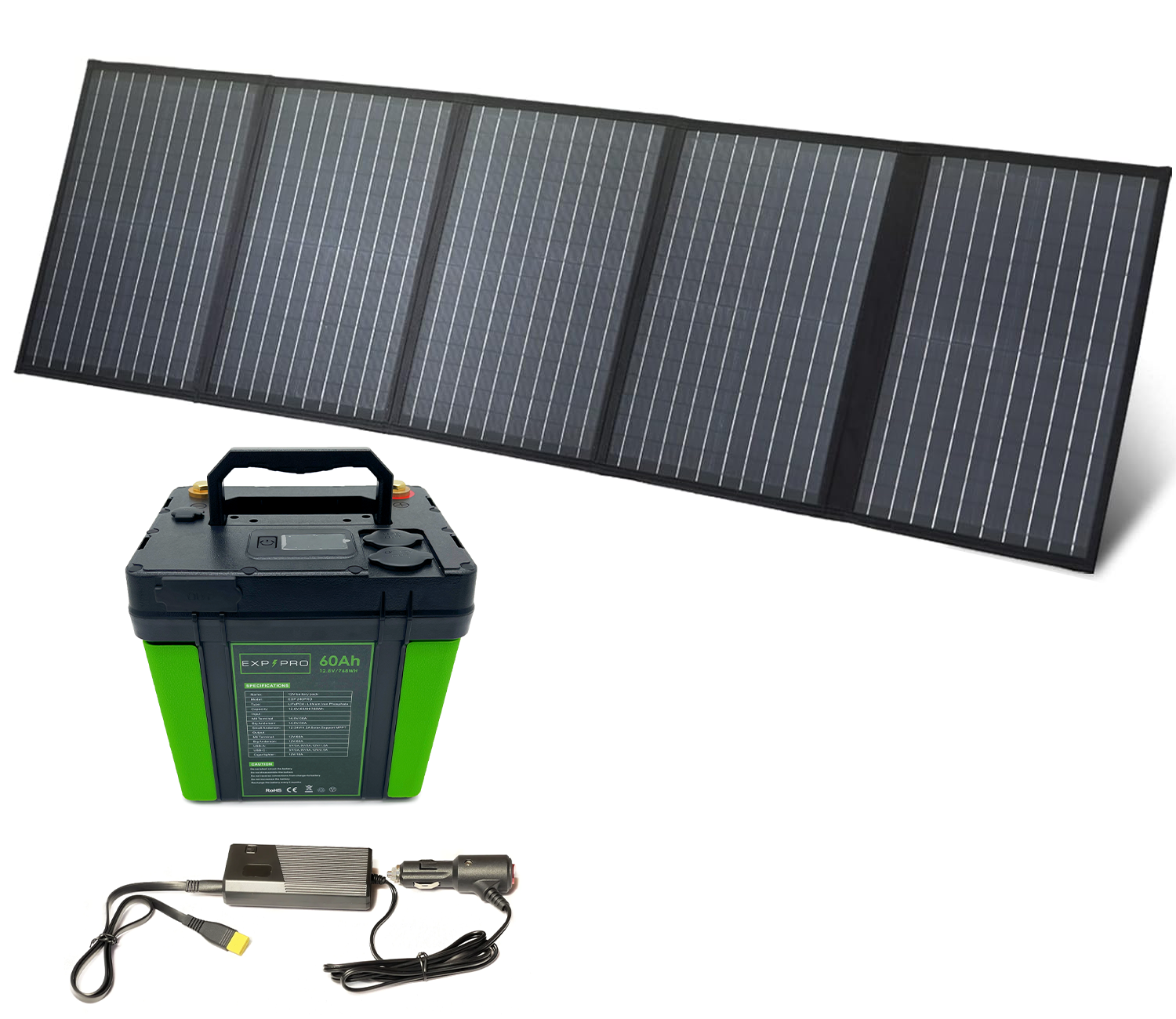 EXP240PRO + 100 Watt Solar Panel Bundle - Energize Trek