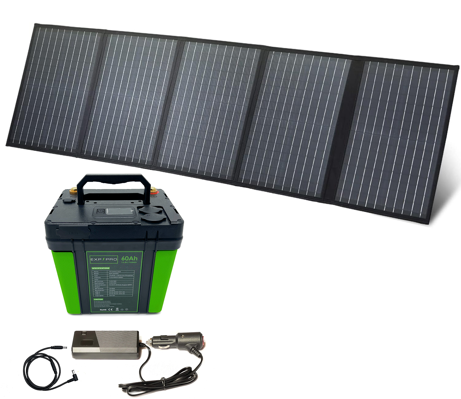 EXP240PRO + 100 Watt Solar Panel Bundle - Energize Trek