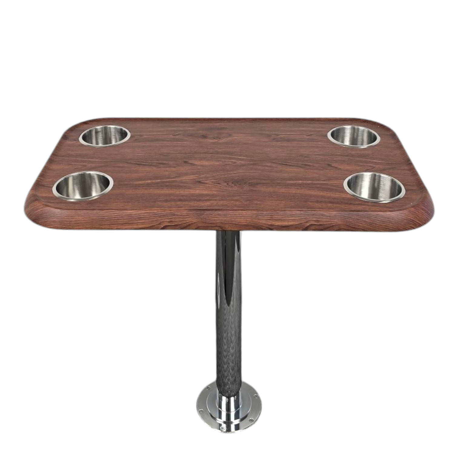 RV Side Tables | RV End Tables - Table Set - 6" Flush Mount Floor Plate / Anti Wobble, Cocktail Design (6 colors) - Energize Trek