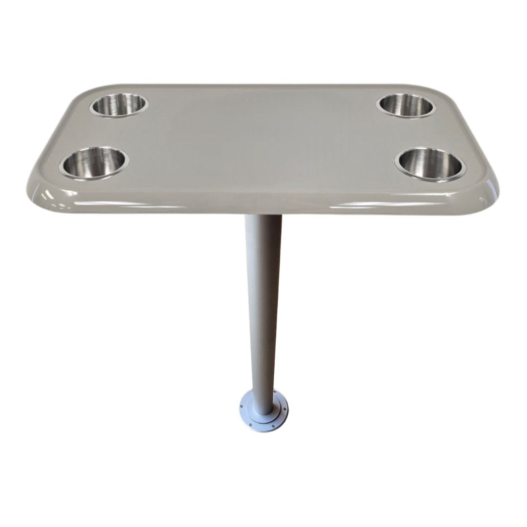 RV Side Tables | RV End Tables - Table Set - 6" Flush Mount Floor Plate / Anti Wobble, Cocktail Design (6 colors) - Energize Trek