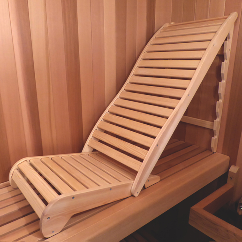 SAUNA EVOLUTION® Wooden Lounge Reclined Sauna Chair - Energize Trek