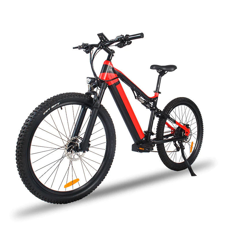 Red 500W Electric Ebike - 27.5 Inch Electric Mountain Bicycle 48V 27 Speed - Bafang Motor - Energize Trek