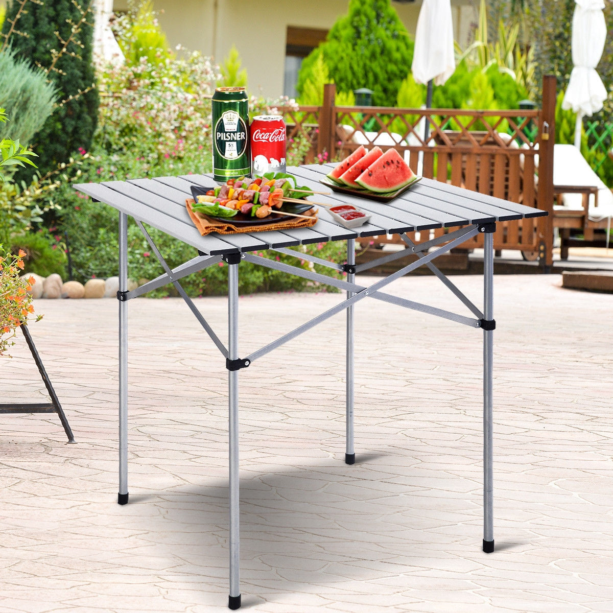 Roll Up Portable folding Camping Aluminum Picnic Table - Energize Trek