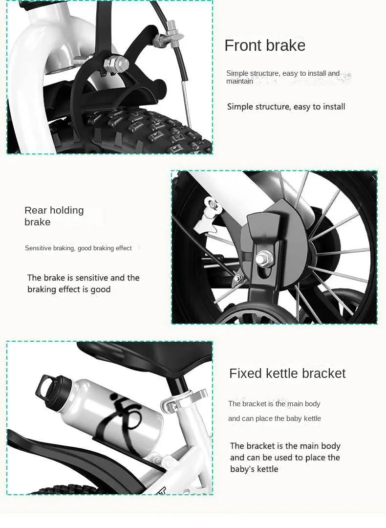Children's Bicycles for Boys Aged 3-10 Years Old Children Girls Children's Bicycles with Flashing Auxiliary Wheels - Energize Trek