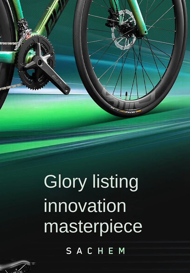 2025 New Ultra-Light Carbon Fiber Road Bike Fast Racing Bicycle with Hydraulic Disc Brakes 16/24-Speed Gear Shift Drop Handlebar - Energize Trek
