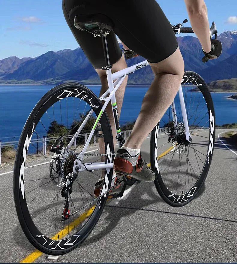 2025 New Road Bike 7/24 Speed Corner Handle Road Racing Bicycle Dual Disc Brake Lightweight Outdoor bicicleta Adult Teenagers - Energize Trek