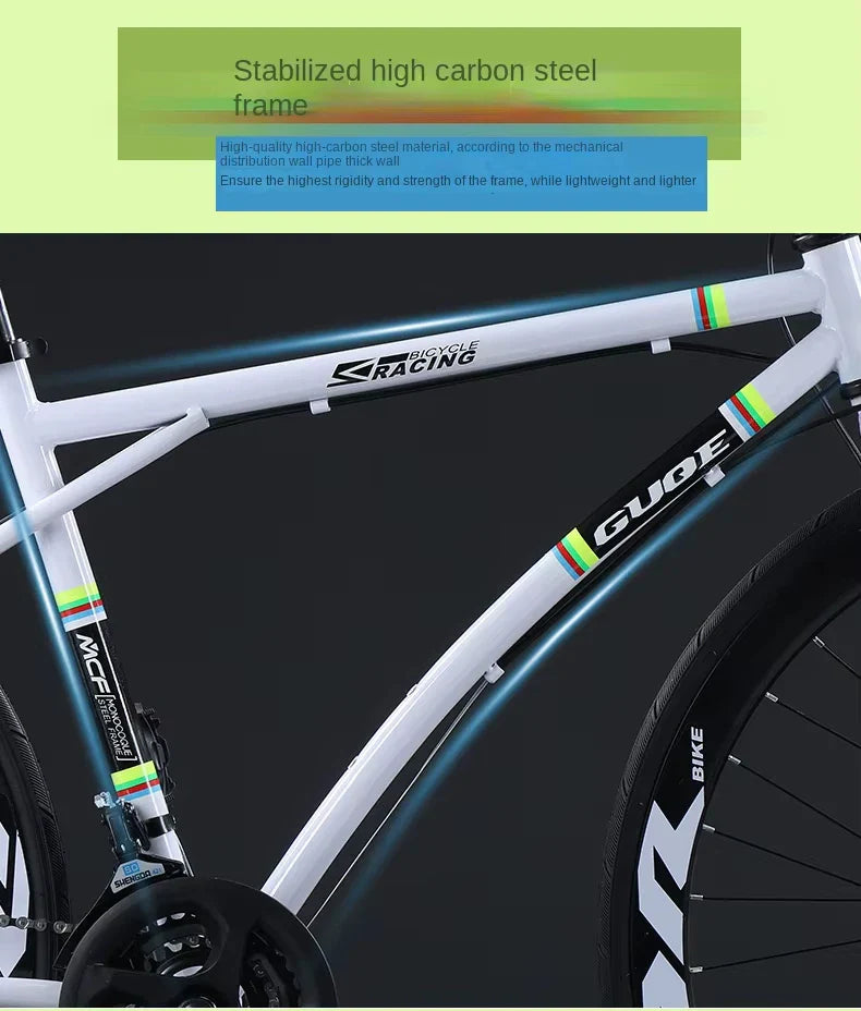 2025 New Road Bike 7/24 Speed Corner Handle Road Racing Bicycle Dual Disc Brake Lightweight Outdoor bicicleta Adult Teenagers - Energize Trek
