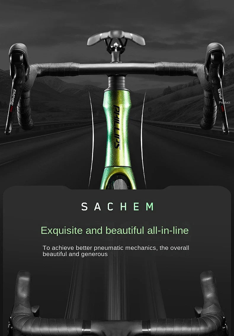 2025 New Ultra-Light Carbon Fiber Road Bike Fast Racing Bicycle with Hydraulic Disc Brakes 16/24-Speed Gear Shift Drop Handlebar - Energize Trek