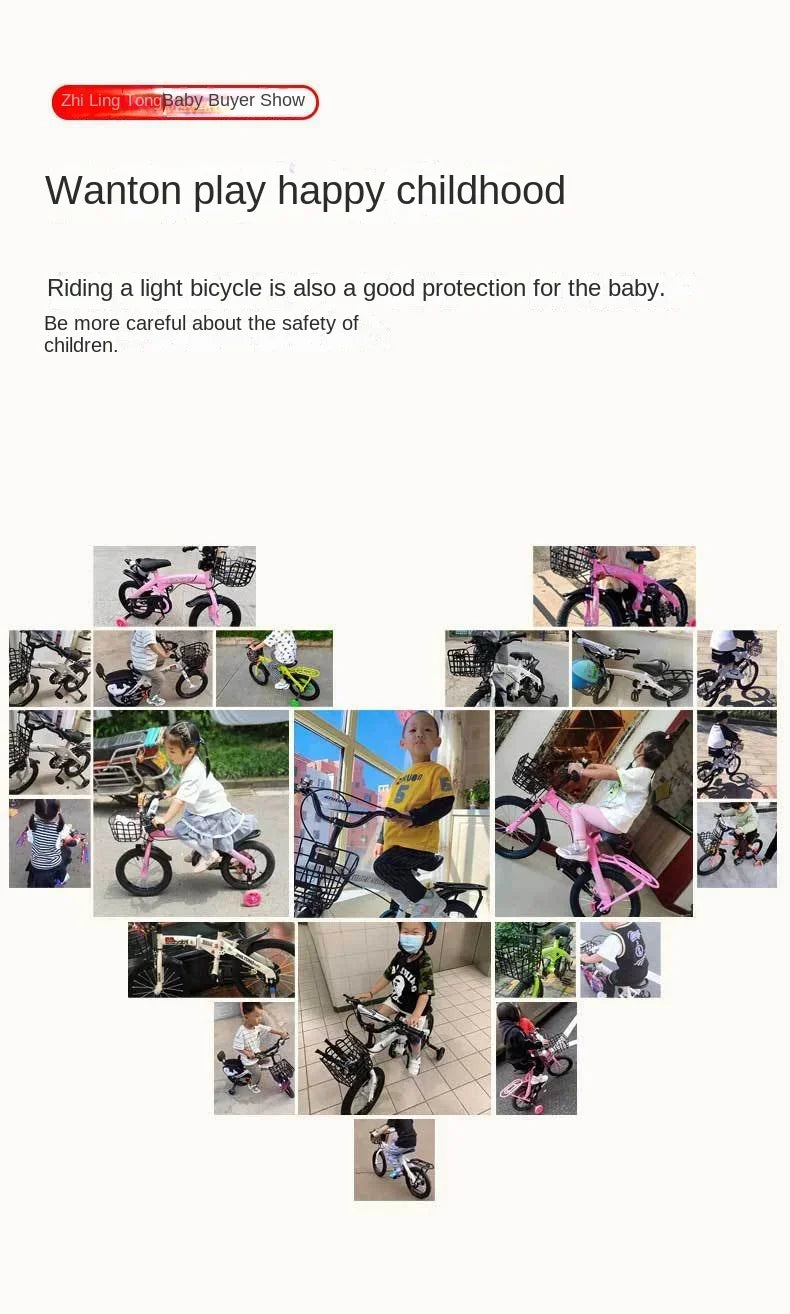 Children's Bicycles for Boys Aged 3-10 Years Old Children Girls Children's Bicycles with Flashing Auxiliary Wheels - Energize Trek
