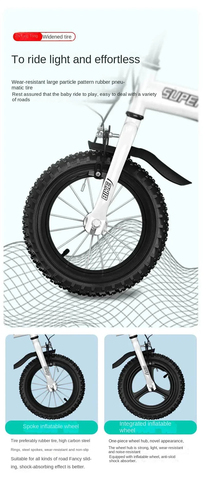 Children's Bicycles for Boys Aged 3-10 Years Old Children Girls Children's Bicycles with Flashing Auxiliary Wheels - Energize Trek
