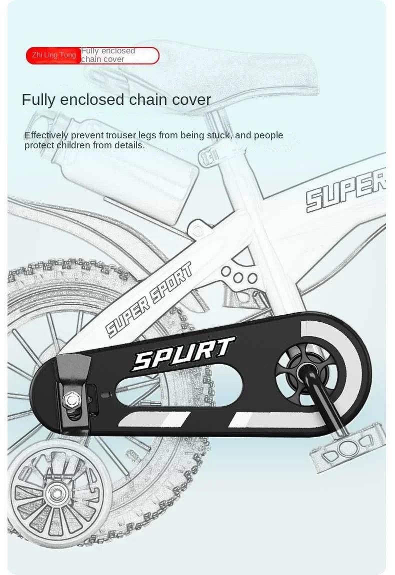 Children's Bicycles for Boys Aged 3-10 Years Old Children Girls Children's Bicycles with Flashing Auxiliary Wheels - Energize Trek