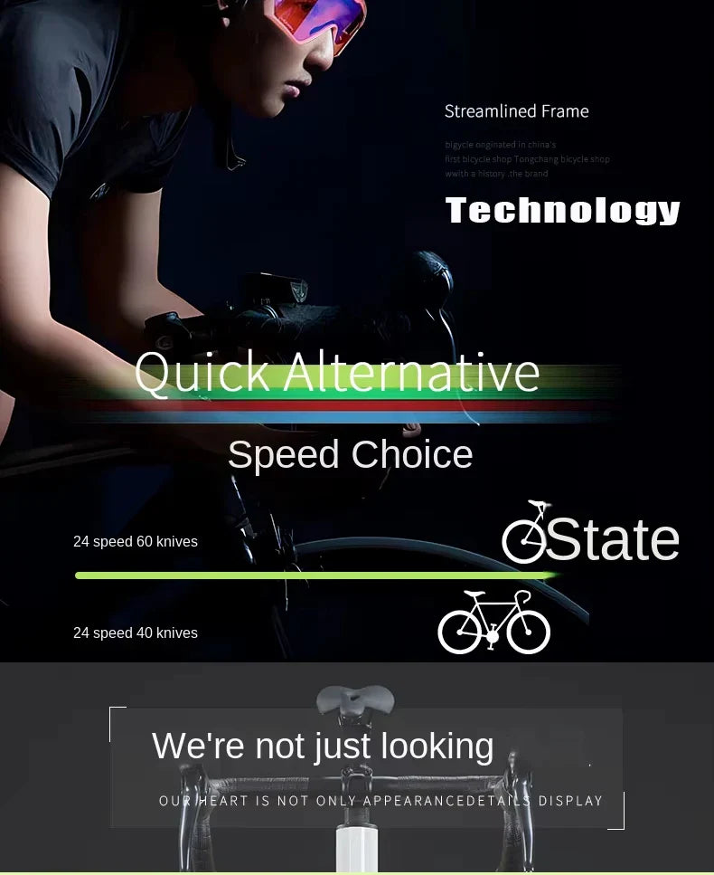 2025 New Road Bike 7/24 Speed Corner Handle Road Racing Bicycle Dual Disc Brake Lightweight Outdoor bicicleta Adult Teenagers - Energize Trek