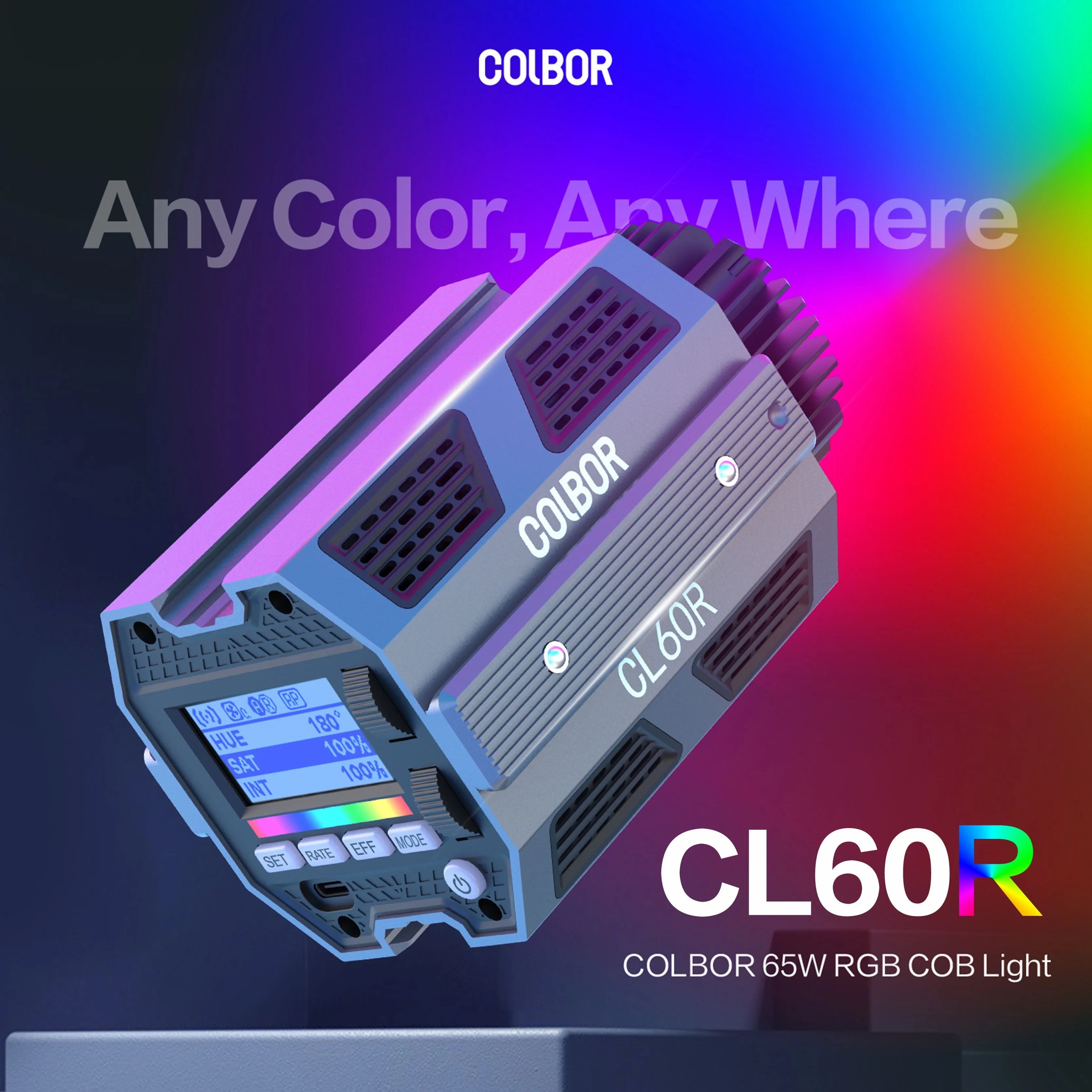 COLBOR CL60R LED Photography Light - Portable & RGB - Energize Trek