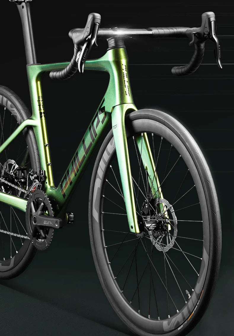 2025 New Ultra-Light Carbon Fiber Road Bike Fast Racing Bicycle with Hydraulic Disc Brakes 16/24-Speed Gear Shift Drop Handlebar - Energize Trek