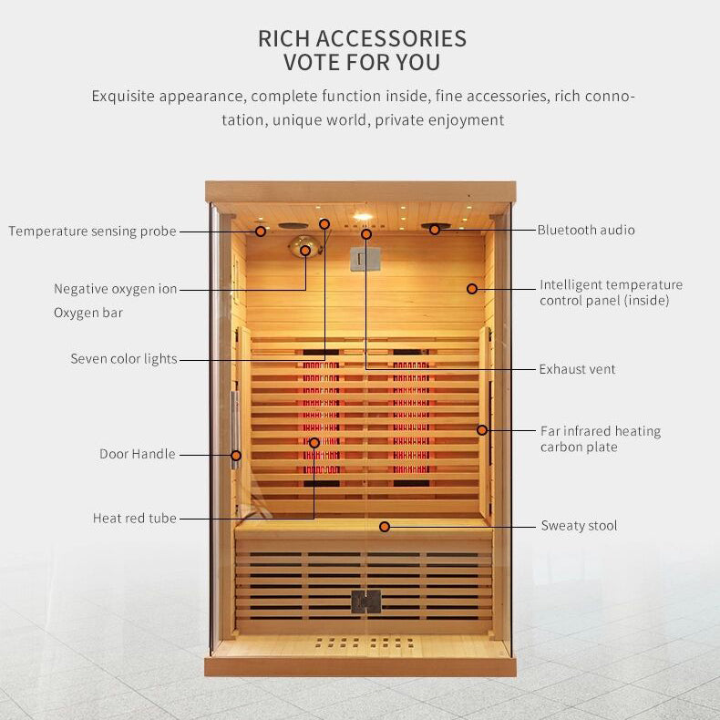 SAUNA EVOLUTION® Full Spectrum Indoor Solid Wood Sauna Far Infrared 11 - Energize Trek