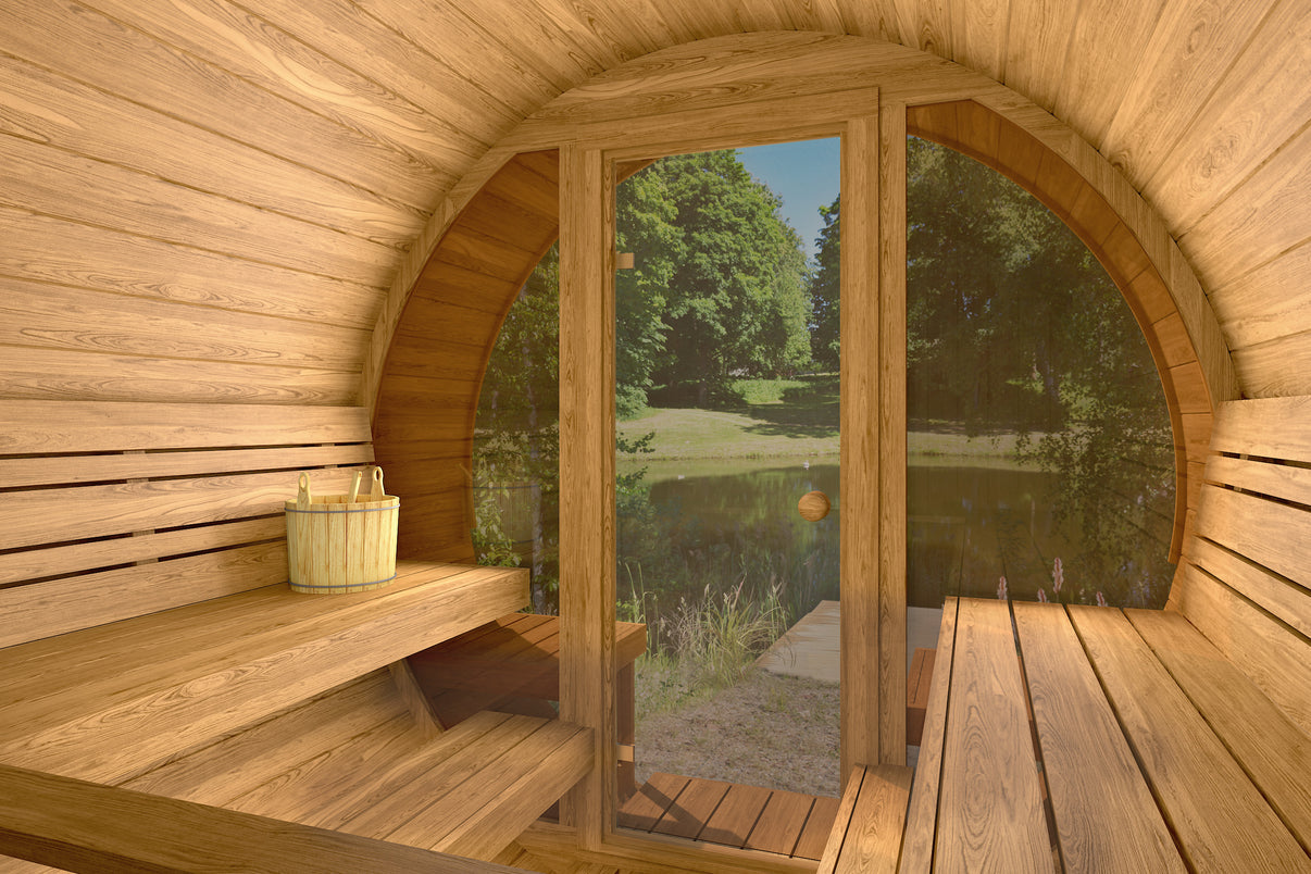 SAUNA EVOLUTION® Barrel Sauna Serenity Nature Air 7 - Energize Trek