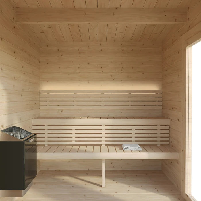 SAUNA EVOLUTION® Garden Series Outdoor Cabin Sauna Fits Up to 6 People Cabin 05 - Energize Trek