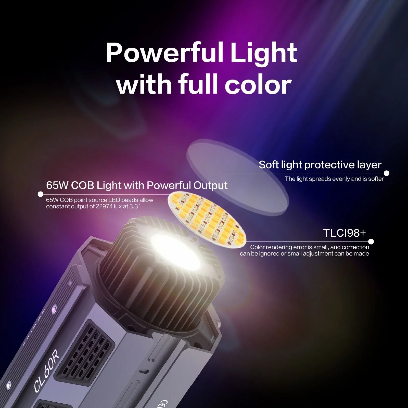 COLBOR CL60R LED Photography Light - Portable & RGB - Energize Trek