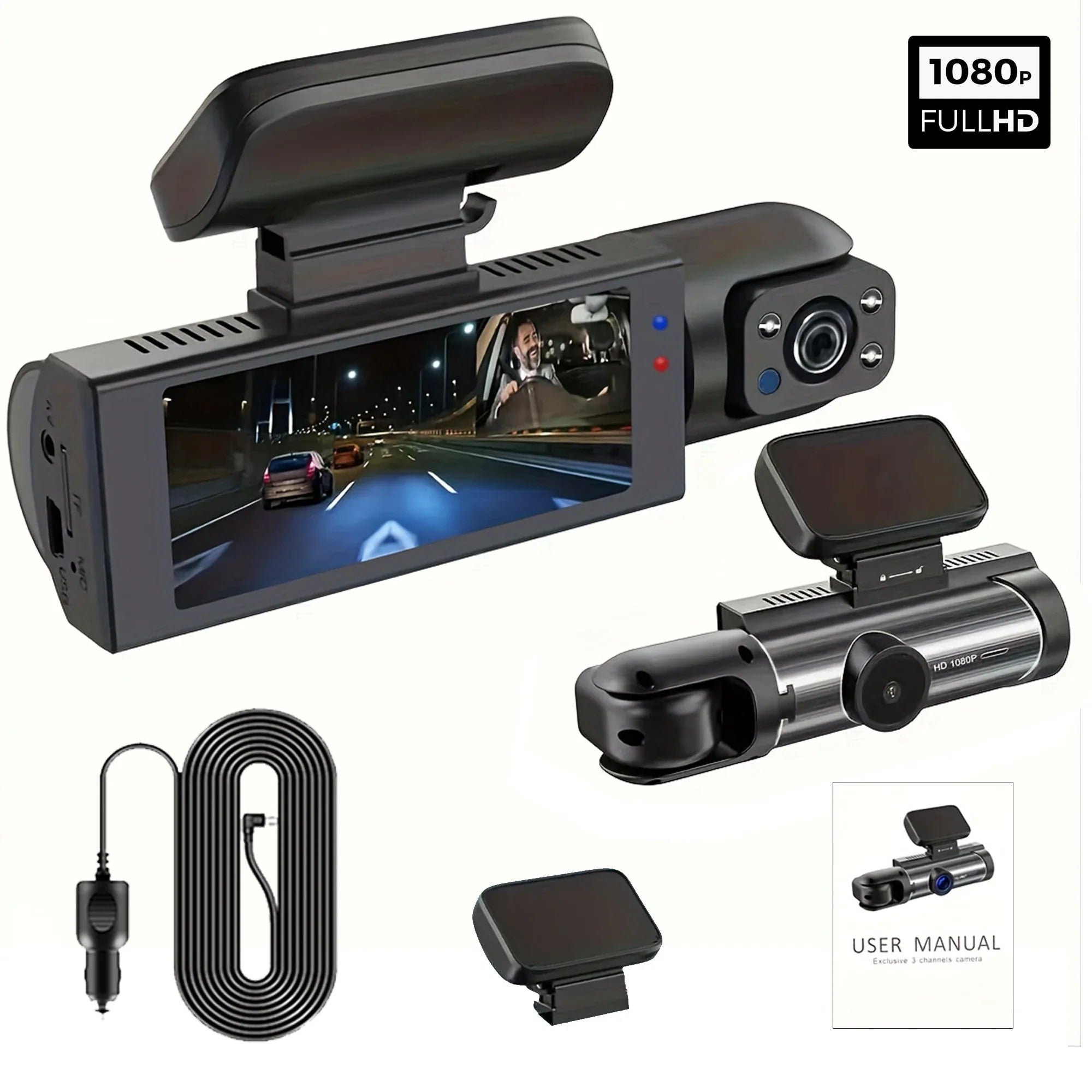 360° Dual Lens Car Dash Cam - Energize Trek