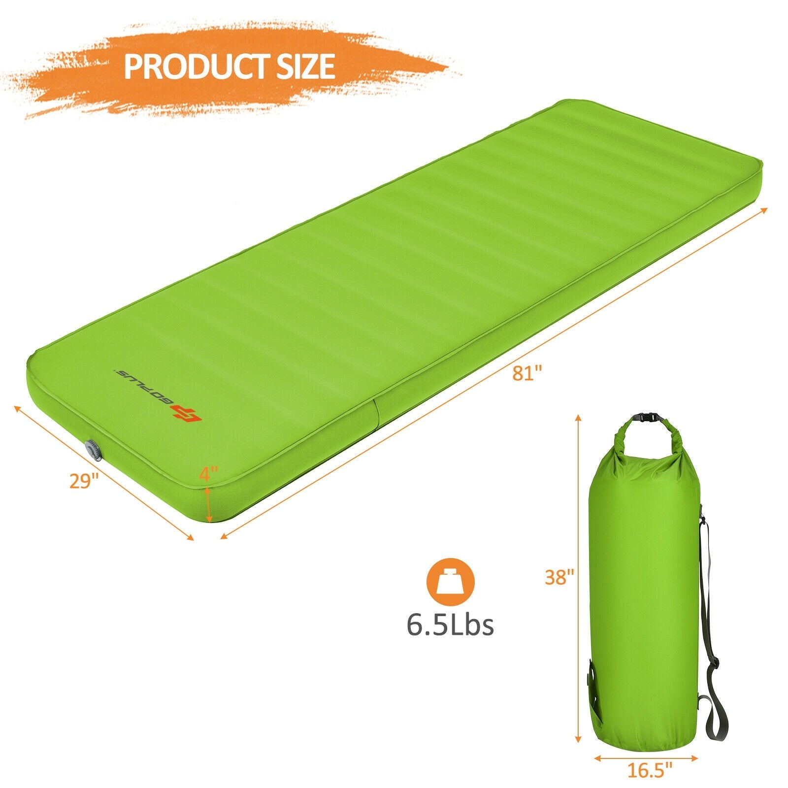 Self Inflating Folding Camping Sleeping Mattress with Carrying Bag - Energize Trek