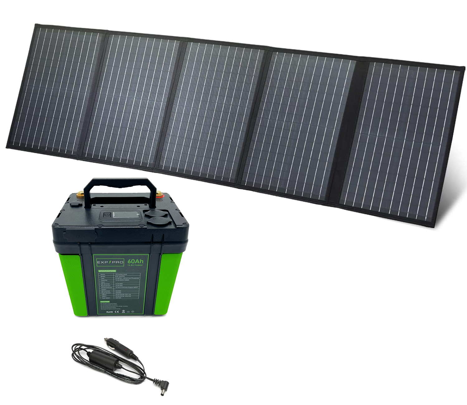EXP240PRO + 100 Watt Solar Panel Bundle - Energize Trek
